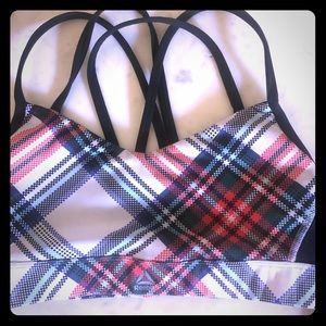Reebok tartan sports bra!